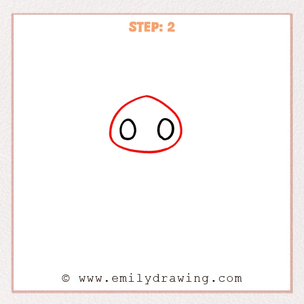 how to draw a cartoon grim reaper - A rounded hood outline frames the cartoon grim reaper’s face area, with two oval eye sockets inside.